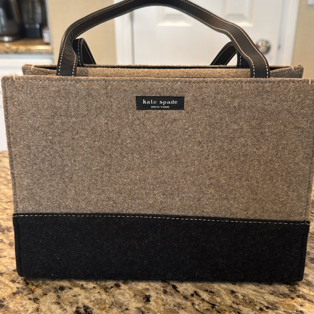 VIntage Kate Spade satchel wool purse.